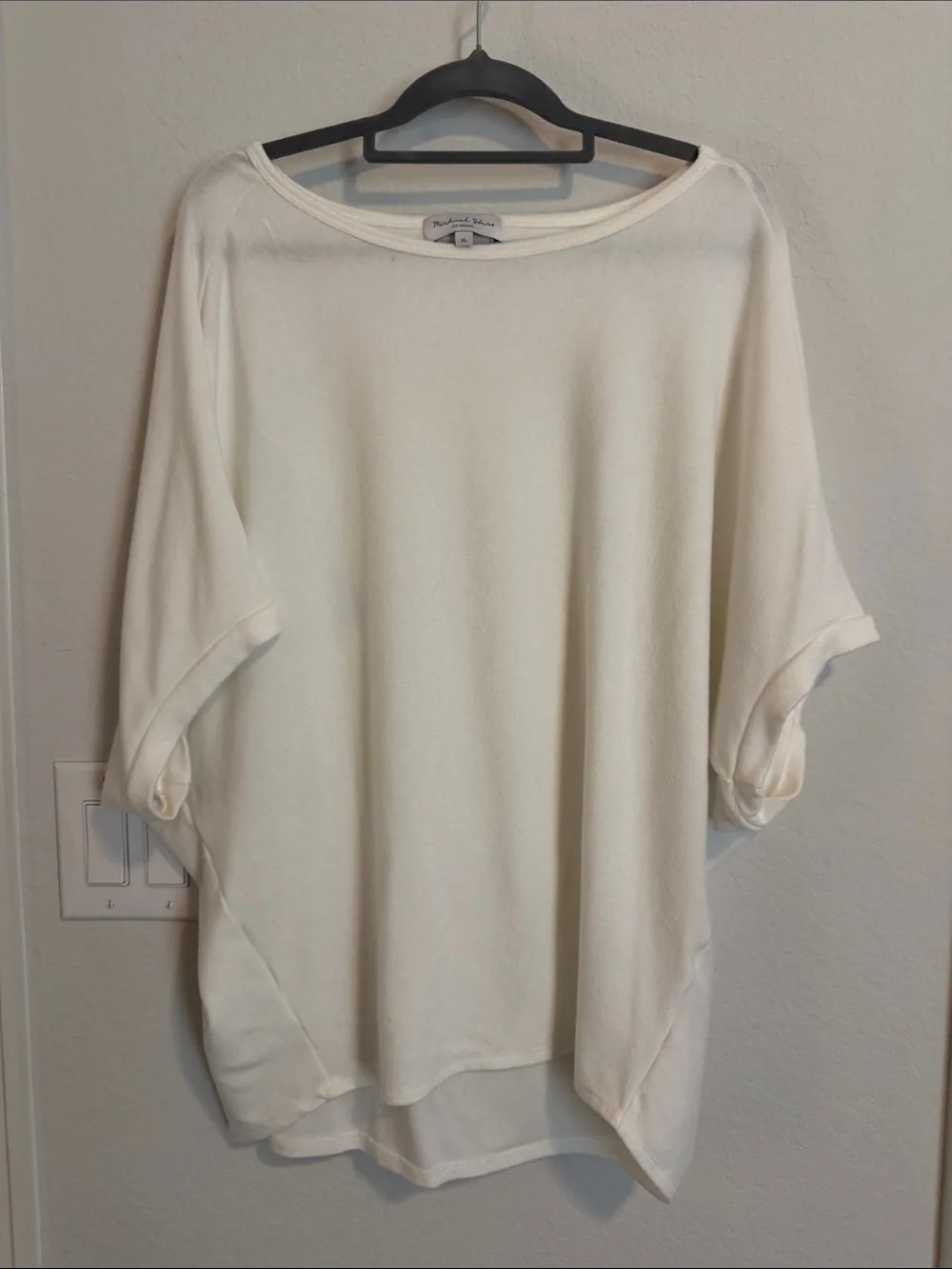 Michael Stars White Dolman Sleeve Pullover